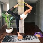 Tornaszőnyeg SPIRAL MOTION, kétoldalas, 6 mm, fekete-szürke