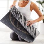 Tornaszőnyeg SPIRAL MOTION, kétoldalas, 6 mm, fekete-szürke