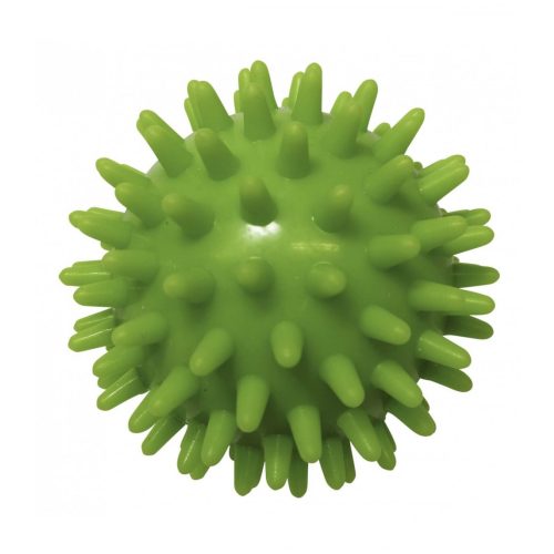 Masszázslabda, tüskés labda, zöld, 7 cm