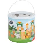 Safari állatos építőkészlet, 50 darabos