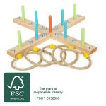 Célbadobó ügyességi játék fából