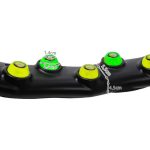 Karcsúsító hulahopp karika, 1180 gramm, mágneses masszázsfelülettel, fekete