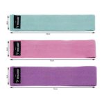 Textil band, 3 db, türkiz-rózsaszín-lila