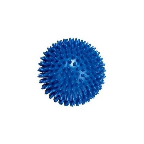 Masszázslabda, tüskés labda, kék, 9,5 cm, kemény