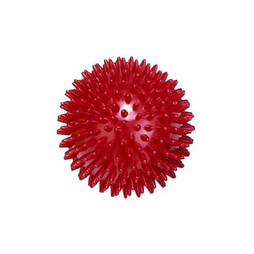 Masszázslabda, tüskés labda, piros, 7 cm, kemény