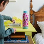 KIDS VIRÁGOS kulacs, 510 ml, termosz, rózsaszín