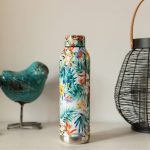 Orchid garden kulacs, 630 ml, termosz, zöld-fehér