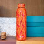 Orange bloom kulacs, 630 ml, termosz, piros-narancs