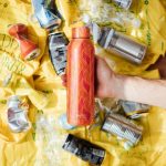 Orange bloom kulacs, 630 ml, termosz, piros-narancs