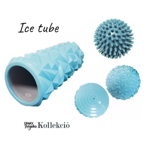 Ice tube - masszázshenger + masszázslabda + masszázs félgömbök