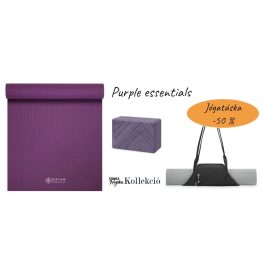   Purple essentials - jógaszőnyeg + jógatáska + jógatégla