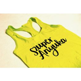 SzuperAnyuka női felső neon sárga-fekete