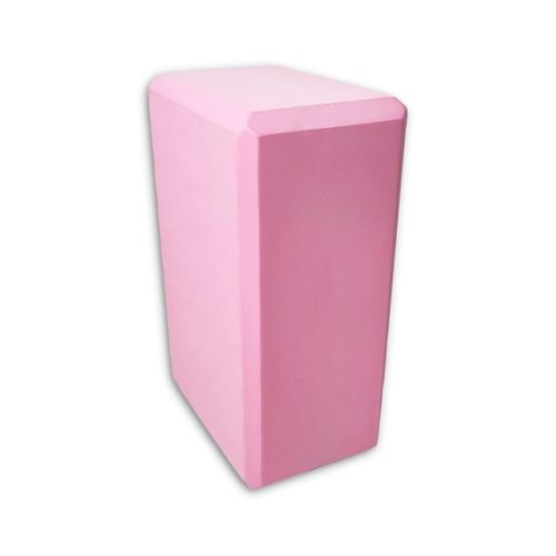 Jógatégla, rózsaszín, 10 cm, 150 gr