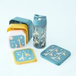 Zsiráfos kulacs és uzsonnás doboz szett