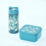 Zsiráfos kulacs és uzsonnás doboz szett